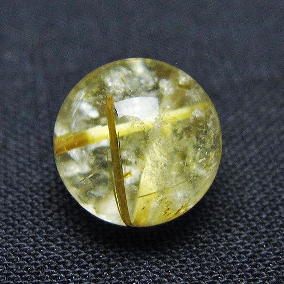 ゴールドタイチンルチル入り水晶丸玉 10mm [t355-1613]