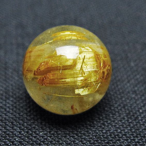 ゴールドタイチンルチル入り水晶丸玉 10mm [t355-1633]