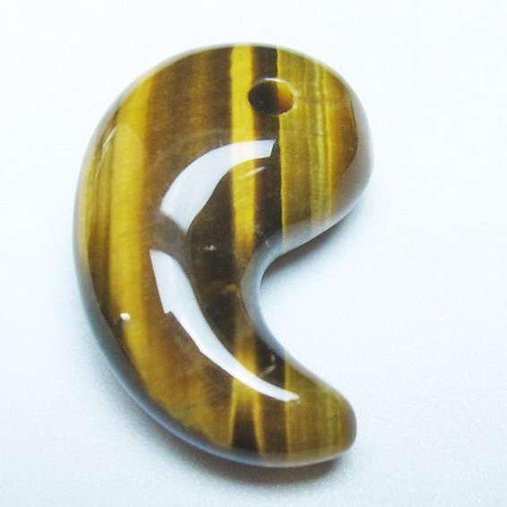 タイガーアイ※黄虎目石勾玉 [t356-1764]