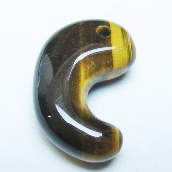 タイガーアイ※黄虎目石勾玉 [t356-1784]