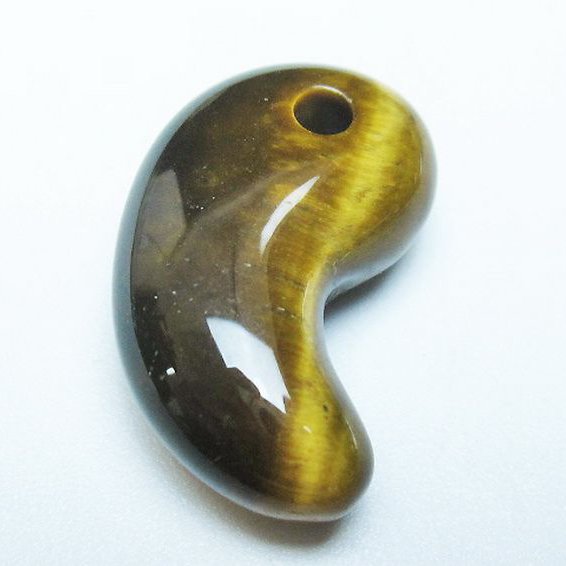 タイガーアイ※黄虎目石勾玉 [t356-1813]