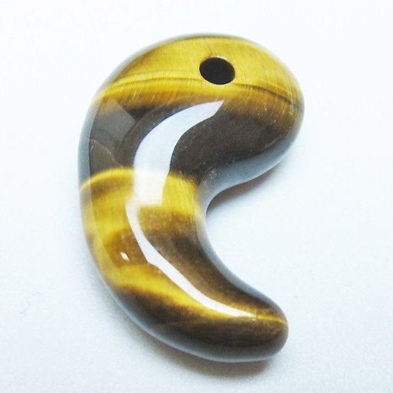 タイガーアイ※黄虎目石勾玉 [t356-1814]