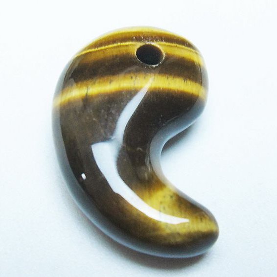 タイガーアイ※黄虎目石勾玉 [t356-1839]
