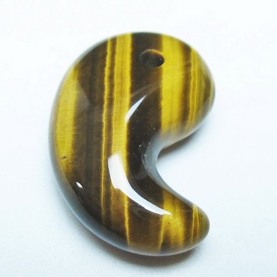 タイガーアイ※黄虎目石勾玉 [t356-1852]