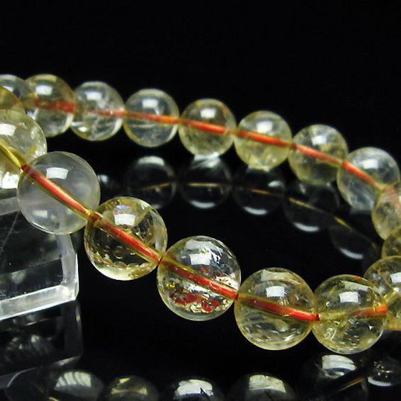 虹入りシトリンブレスレット11mm[T366-10845]