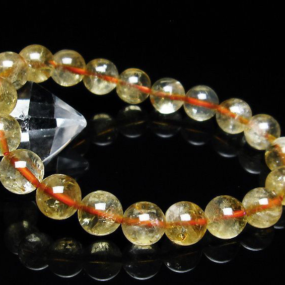 虹入りシトリンブレスレット10mm[T366-11300]