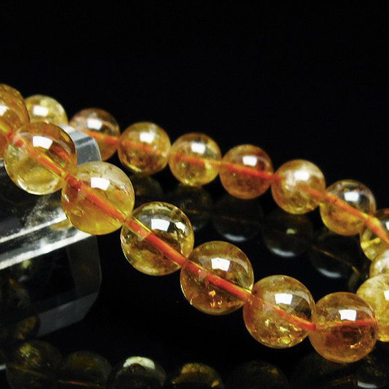虹入りシトリンブレスレット10mm[T366-11691]