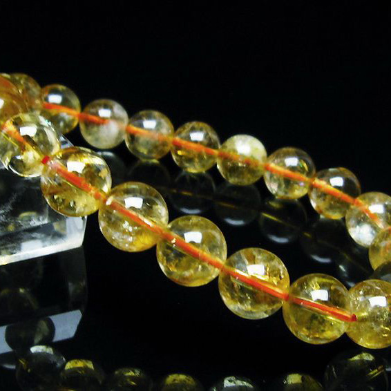 パワーストーン 天然石 虹入りシトリンブレスレット9mm[T366-11941]