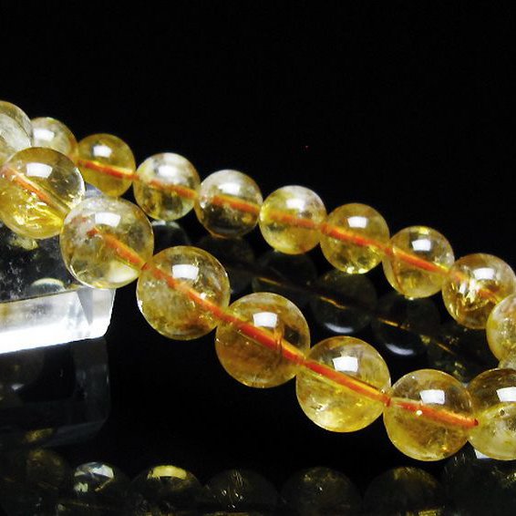 虹入りシトリンブレスレット 10mm [t366-13671]