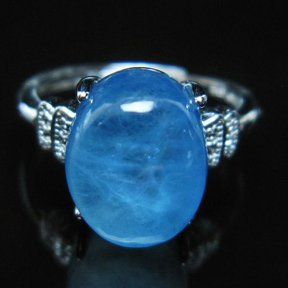 パワーストーン 天然石 アクアマリン指輪(13号)[T367-6135]