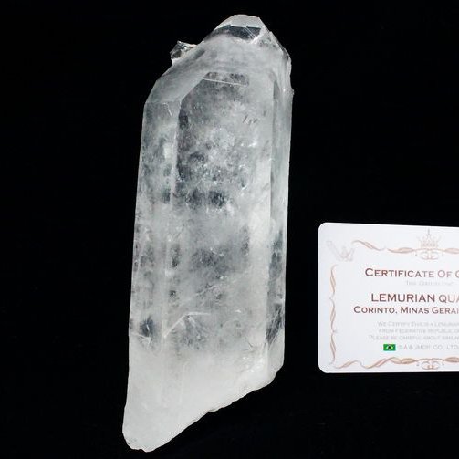 レムリアンシード水晶原石 ミナスジェライス州コリント産 ※証明書付き[T370-4489]