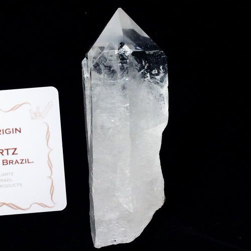 レムリアンシード水晶原石 ミナスジェライス州コリント産 ※証明書付き[T370-4585]