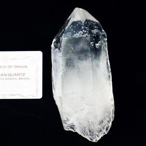 レムリアンシード水晶原石 ミナスジェライス州コリント産 ※証明書付き[T370-4605]