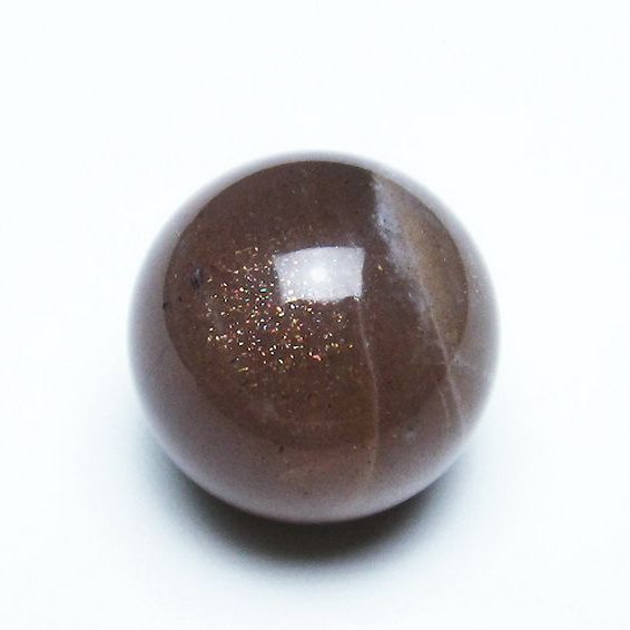 オレンジ ムーンストーン 丸玉 19mm [T371-2822]