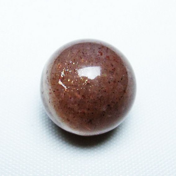 オレンジ ムーンストーン 丸玉 15mm [T371-3184]