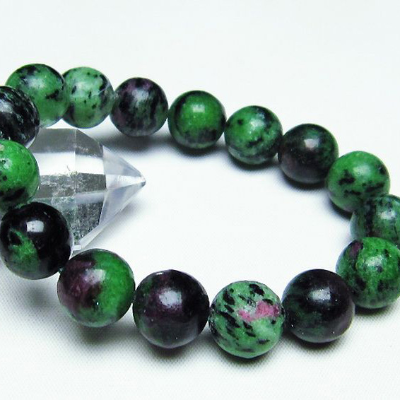 ルビーインゾイサイトブレスレット13mm[T372-2098]