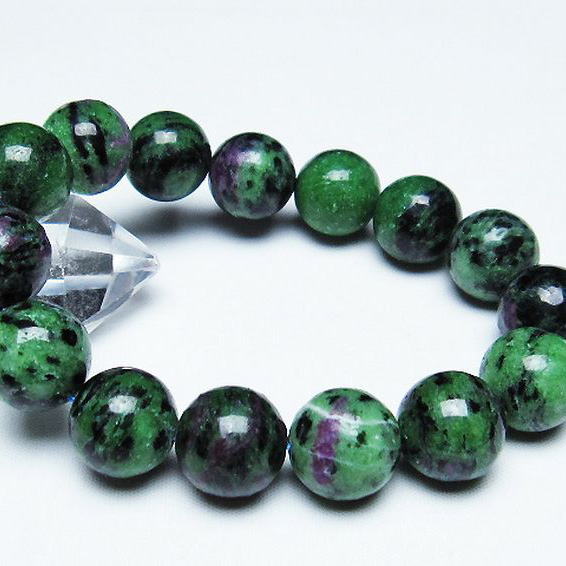 ルビーインゾイサイトブレスレット 15mm [T372-2919]