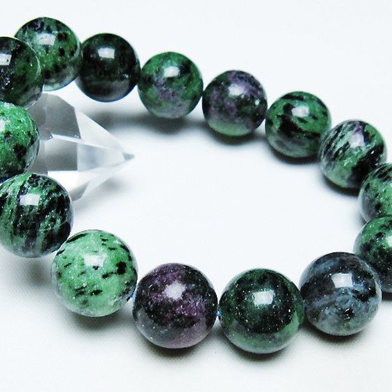 ルビーインゾイサイトブレスレット 15mm [T372-3379]