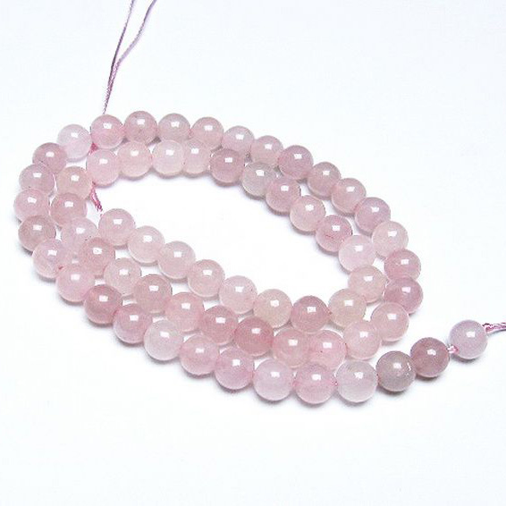 ローズクォーツ一連7mm ビーズ [t374-1728]
