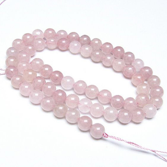 ローズクォーツ一連7mm ビーズ [t374-1755]