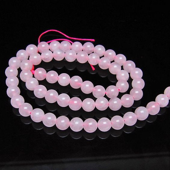 ローズクォーツ一連 6mm ビーズ [t374-2397]