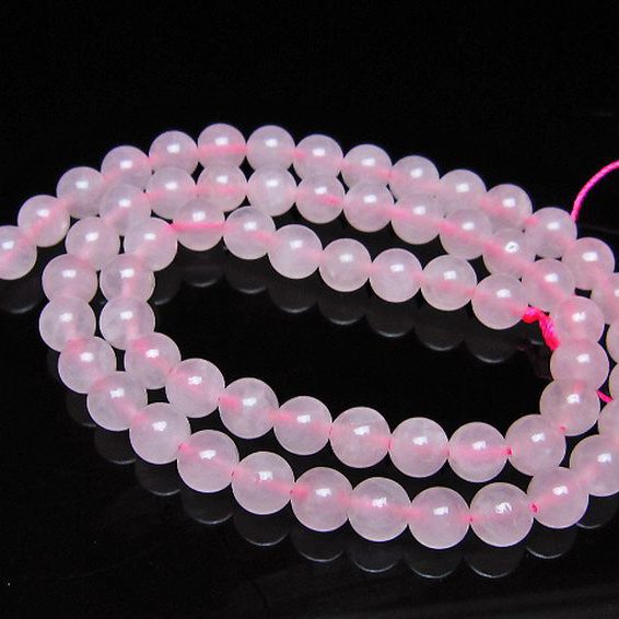 ローズクォーツ一連 6mm ビーズ [t374-2410]