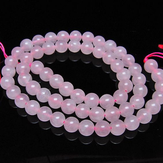 ローズクォーツ一連 6mm ビーズ [t374-2455]