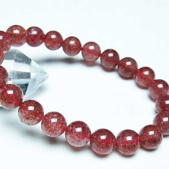 アフリカンストロベリークォーツブレスレット 9mm [T381-2341]