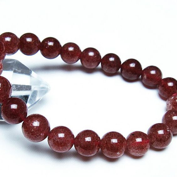 アフリカンストロベリークォーツブレスレット 9mm [T381-2398]