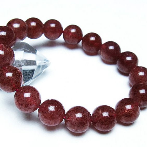 アフリカンストロベリークォーツブレスレット 12mm [T381-2422]