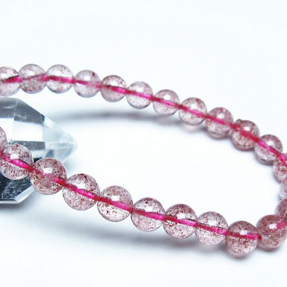 アフリカンストロベリークォーツブレスレット 7mm [T381-2438]