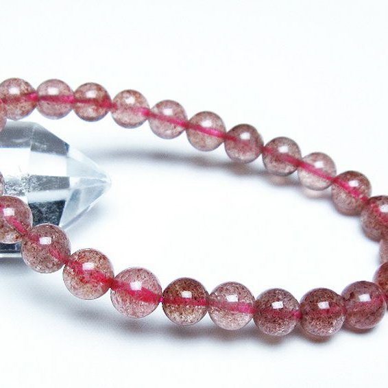 アフリカンストロベリークォーツブレスレット 8mm [T381-2444]