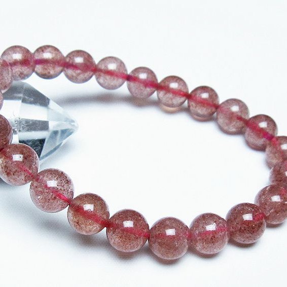 アフリカンストロベリークォーツブレスレット 9mm [T381-2454]