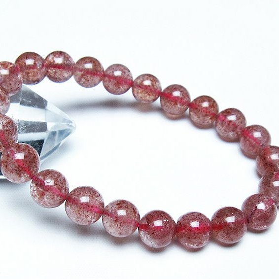 アフリカンストロベリークォーツブレスレット 9mm [T381-2455]