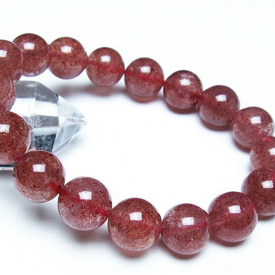アフリカンストロベリークォーツブレスレット 12mm [T381-2479]