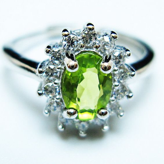 ペリドット指輪(14号)[T382-4586]