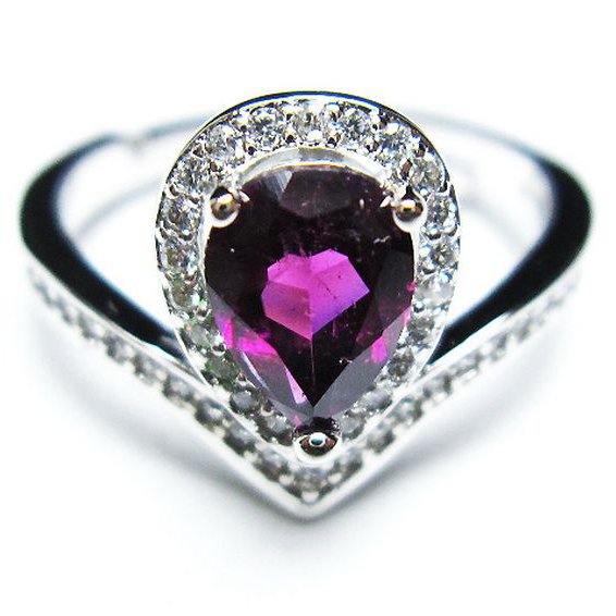 キャンディピンク ガーネット 指輪(11号)[T384-1485]