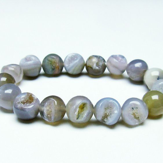 パワーストーン 天然石 アゲート笑口ブレスレット 12mm [T39-2511]