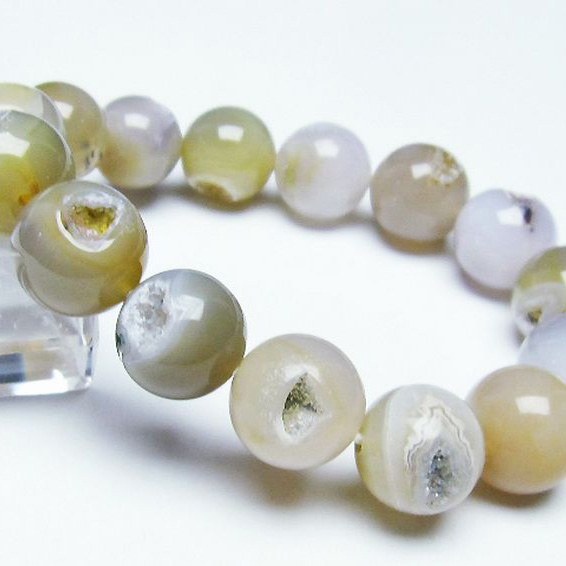 アゲート笑口ブレスレット 14mm [T39-2587]