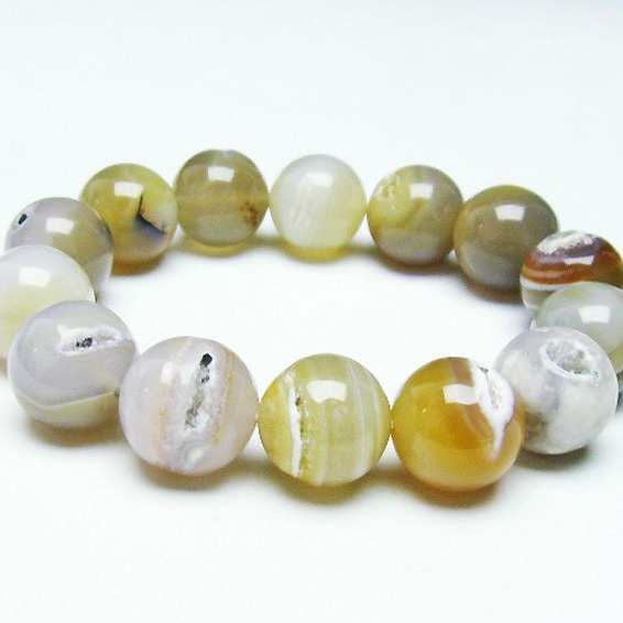 パワーストーン 天然石 アゲート笑口ブレスレット 16mm [T39-2617]