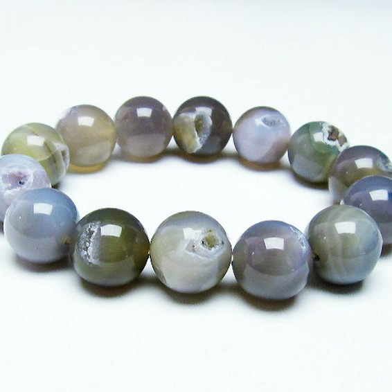 パワーストーン 天然石 アゲート笑口ブレスレット 16mm [T39-2620]