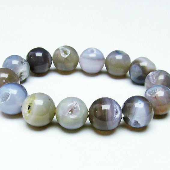 パワーストーン 天然石 アゲート笑口ブレスレット 16mm [T39-2632]