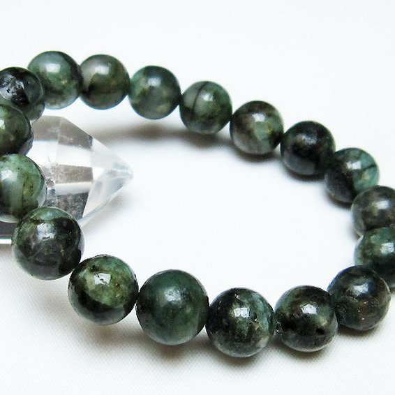 パワーストーン 天然石 エメラルドブレスレット 11mm [T398-9253]