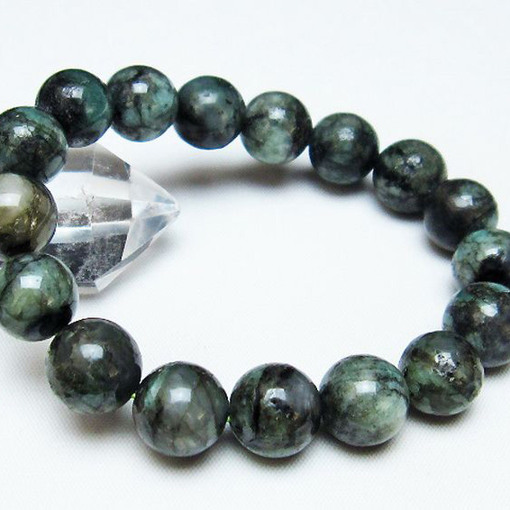 パワーストーン 天然石 エメラルドブレスレット 12mm [T398-9259]