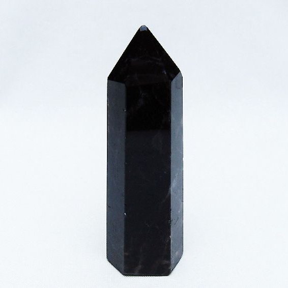 モリオン 純天然 黒水晶 六角柱 [t401-4632]