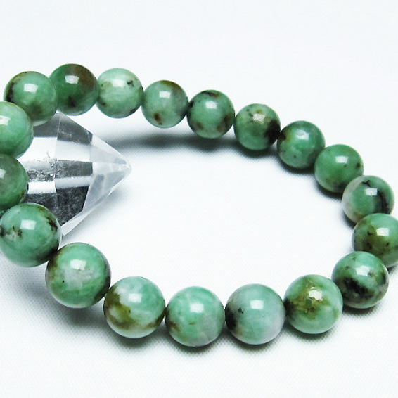 エメラルドブレスレット10mm[T402-3293]