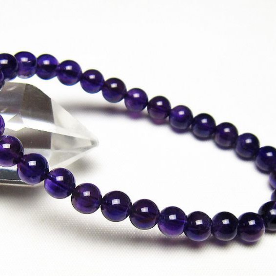 アメジストブレスレット 6mm [t406-3738]