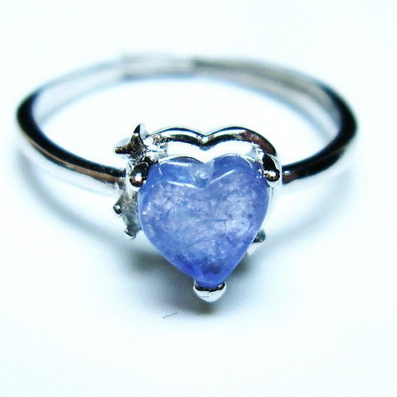 タンザナイトハート指輪(16号)[T417-1027]