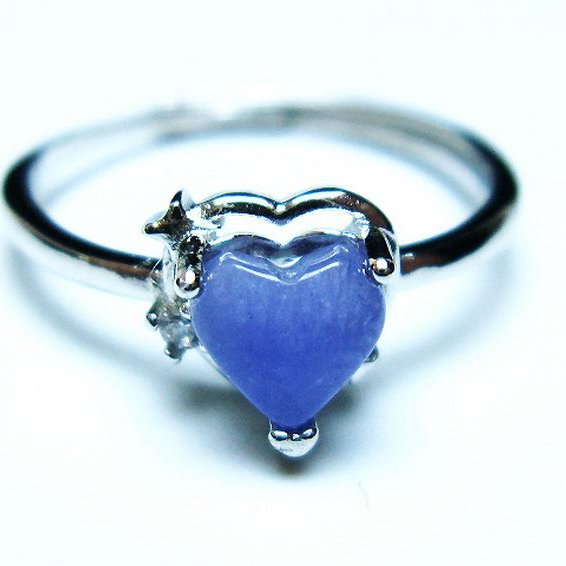 タンザナイトハート指輪(15号)[T417-1117]