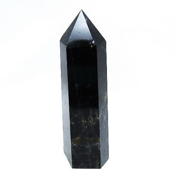 モリオン 純天然 黒水晶 六角柱[T43-8357]